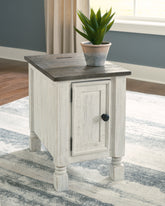 A2Z Furniture - Ashley Furniture - Havalance Chairside End Table - Chair Side End Table / White/Gray - T994-7